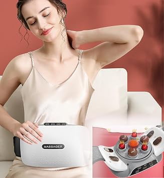 Automatic Abdominal Massager, BianStone Abdominal Kneader with LCD Display, 2000 MAh Long Battery Life, 5 Modes, 3 Levels of Intensity, Relief of Abdominal, Back, Neck and Leg Pains