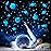 Glow in The Dark Stars for Ceiling, Solar System Wall Stickers for Kids, Planet Wall Decals, Glowing Stars, Space Decor for Boys Room, Galaxy Astronaut Rocket Spacecraft Alien Decoration (Blue)