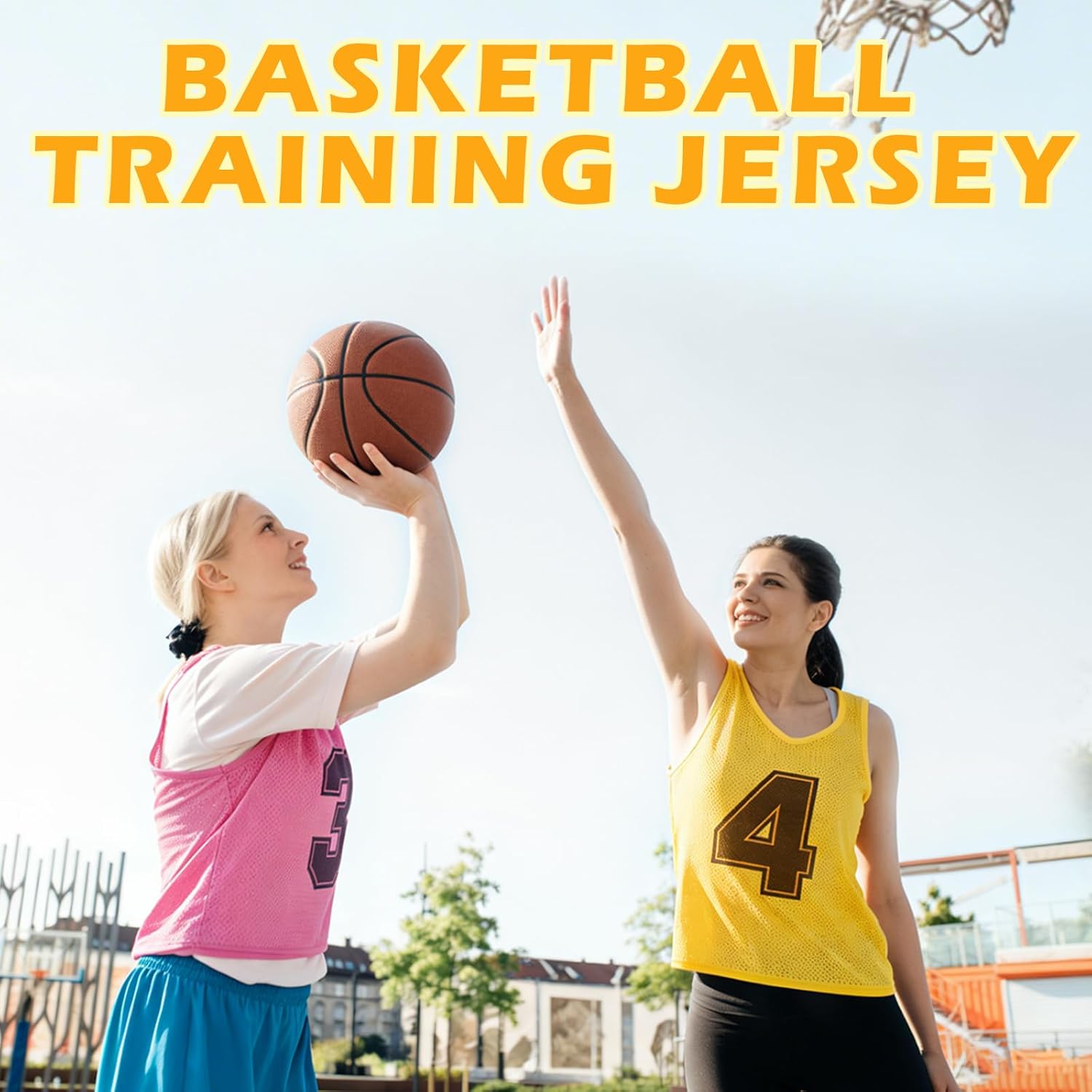 48 Pcs Pinnies Double Soccer Penny Scrimmage Vests Lightweight Mesh Basketball Team Practice Jersey for Sports