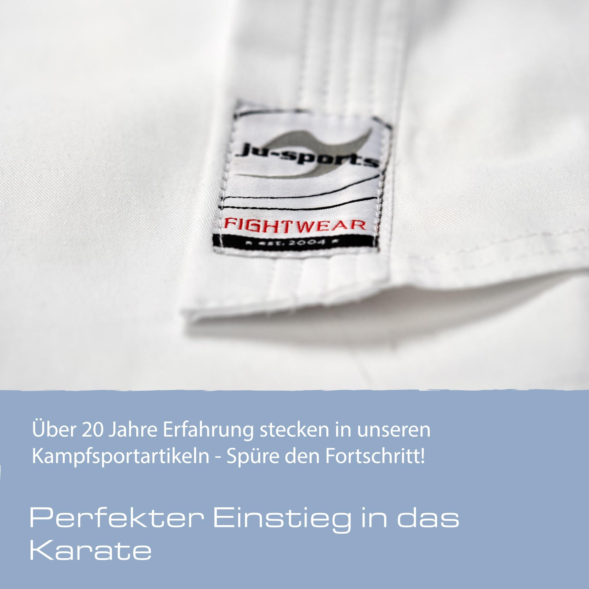 Ju-Sports to start Karateanzug Kinder & Erwachsene weiß - Moderner, besonders leichter Karatekimono 100% Baumwolle, Ideal für Anfänger, Optimale Bewegungsfreiheit