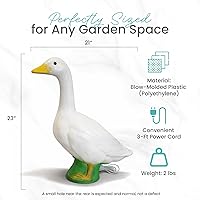 Vista 3 de Union Products - Estatua de césped y jardín de ganso salvaje, 23 pulgadas de alto, color blanco, arte iluminado para exteriores para patio, patio