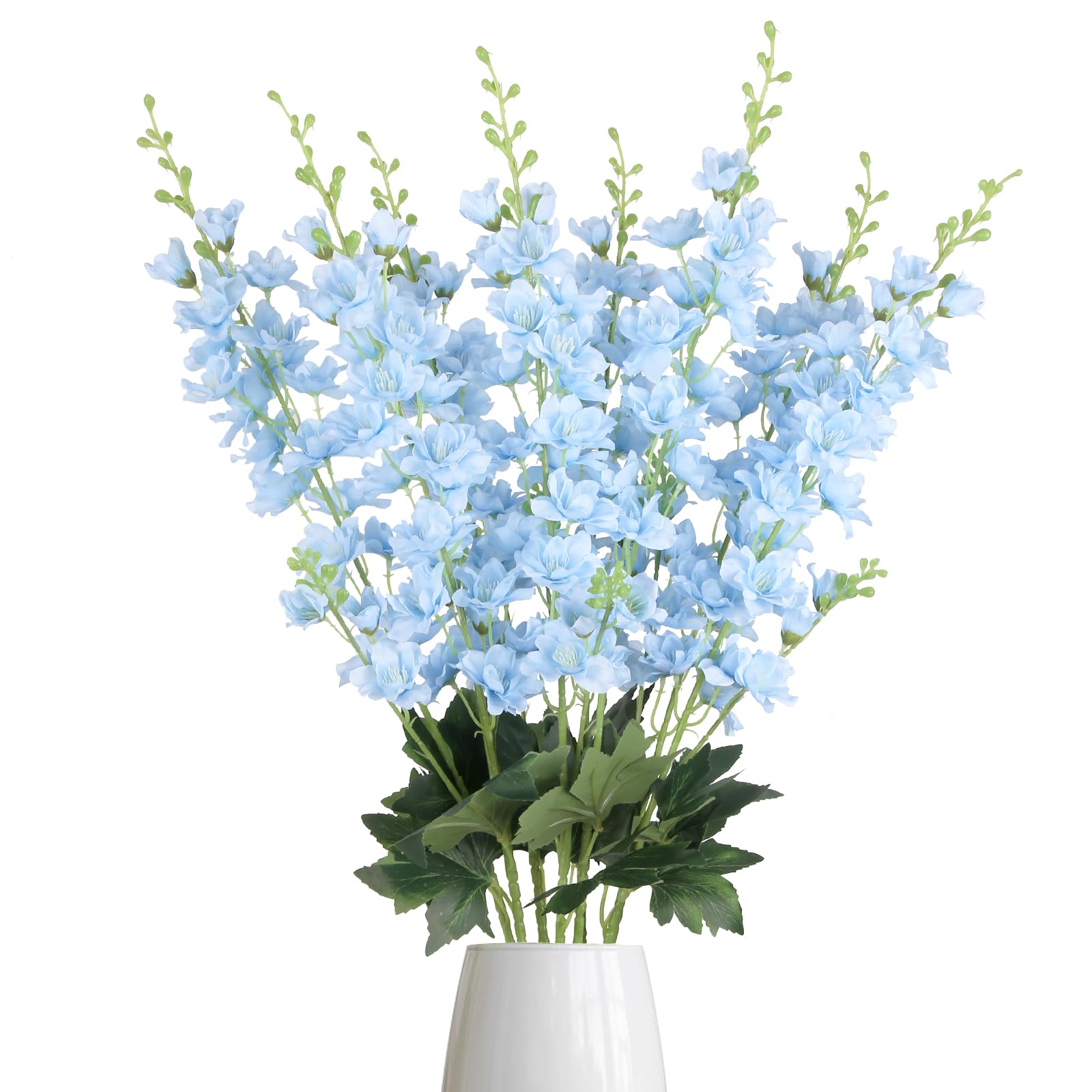 Fqueelvys 8PCS Light Blue Delphinium