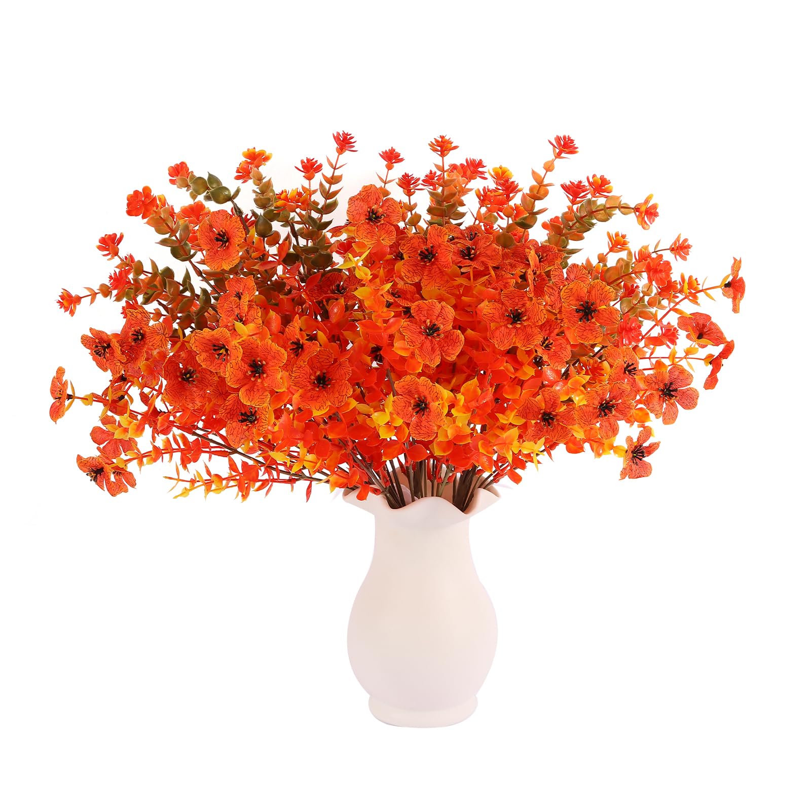 msymsyu 7 Pcs Artificial Flowers for Outdoor 36cm Fake Outdoor Flowers Two Styles Artificial flower Imitation Flowers for Outdoors Suitable for Interior Decoration Parties Living Room Office Wedding