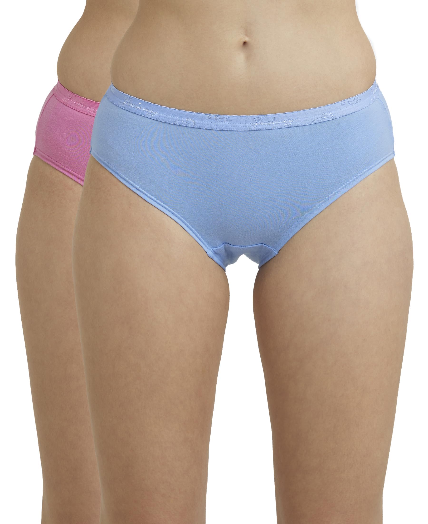 JockeyWomen's Simple Comfort Pack of 2 Plain Hipster, Large, Multicolor