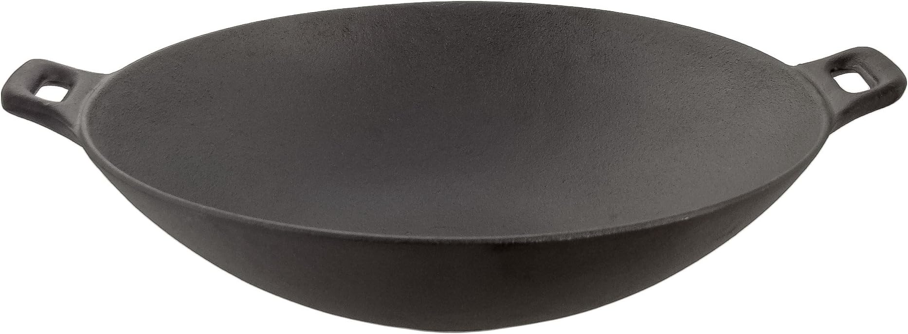 Non Stick Iron Cast Durable Wok with Lid 31cm (12inch) Perfect for stir Fry, Regular Frying and Many Others (Wok Without Lid)
