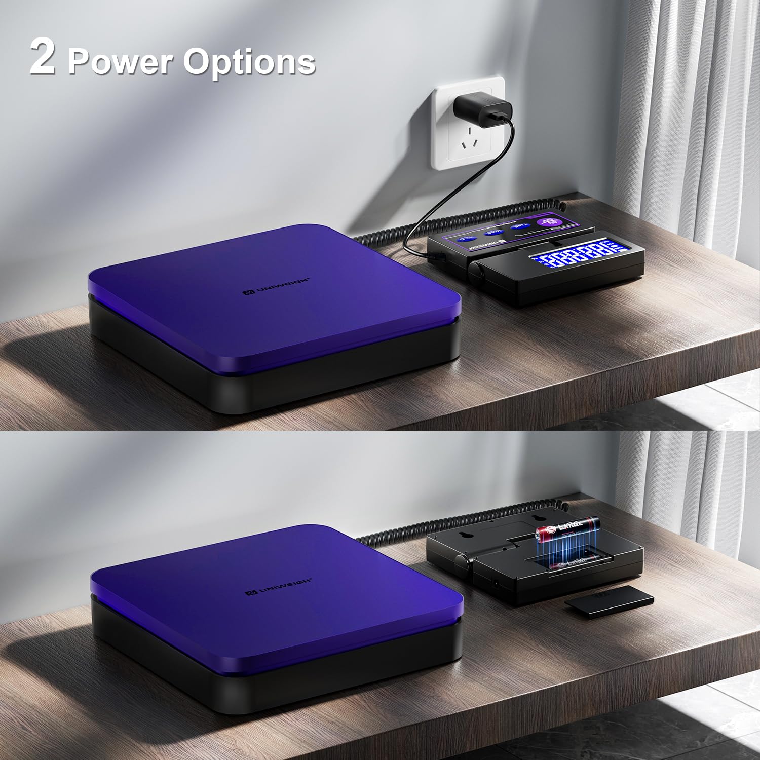 UNIWEIGH Cyfrowa waga paczkowa 49 kg / 2,8 g Dokładna, waga pocztowa z 5 jednostkami/LCD/funkcją zatrzymania, automatyczne wyłączanie, waga pocztowa do przesyłek dla małych firm, waga pocztowa