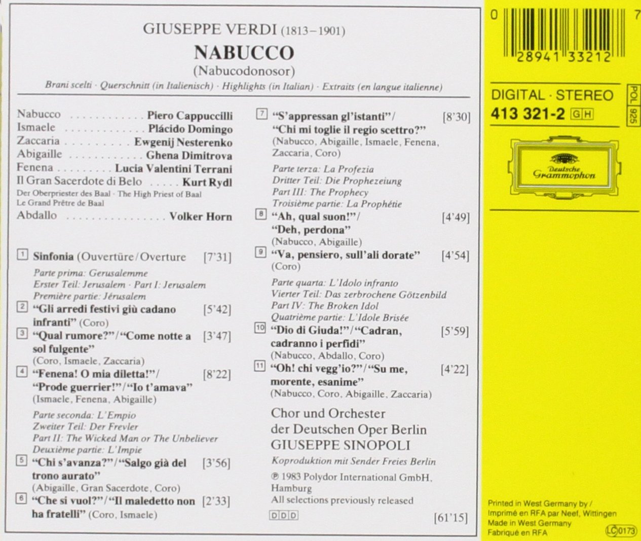Verdi: Nabucco (Highlights)