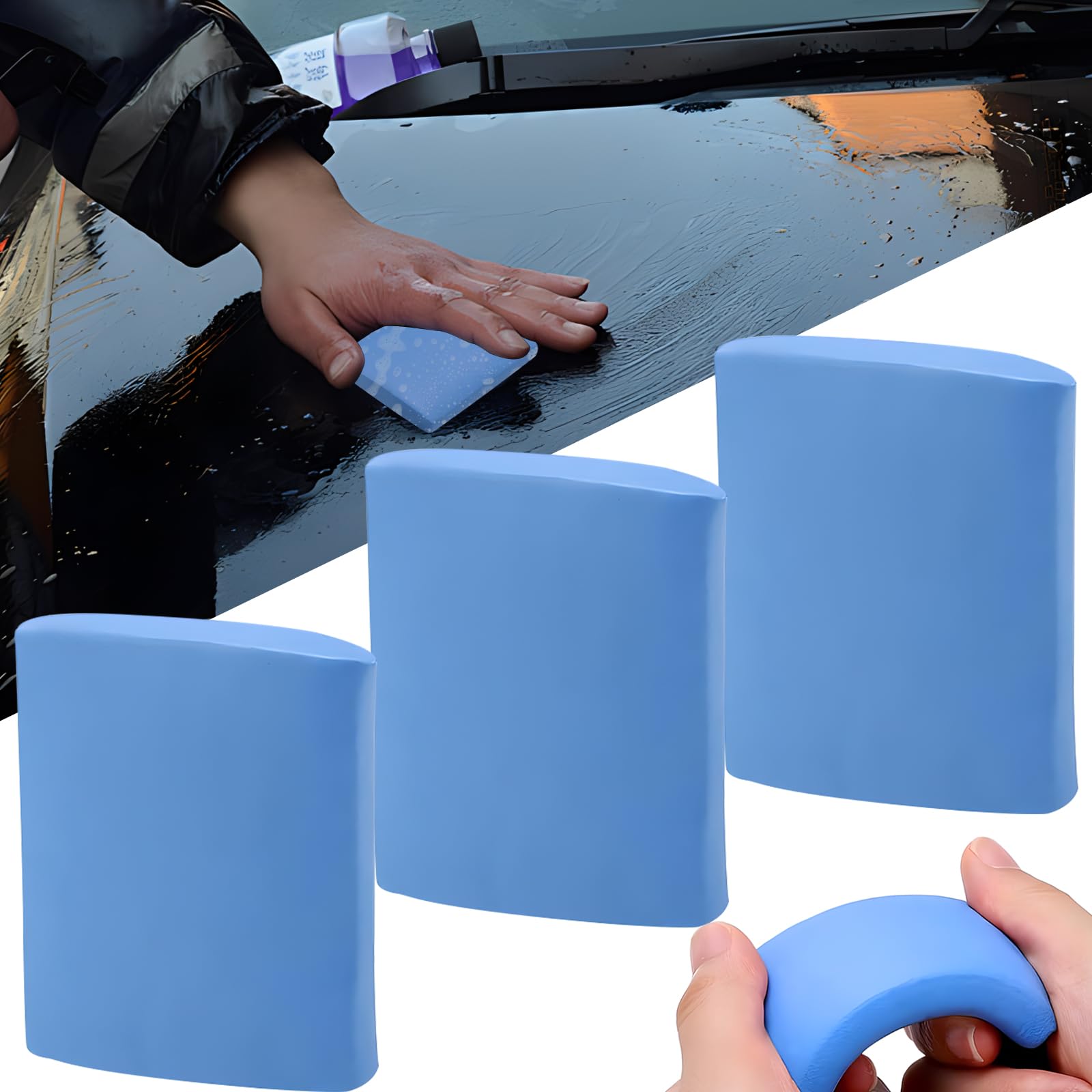 3 Piezas Barra De Arcilla De Coche,Arcilla Para Automóviles,Barra De Arcilla Limpiador De Autos,Limpiador De Barra De Arcilla Mágica,Arcilla Limpiadora Coches,Car Clay Para Detailing Coche