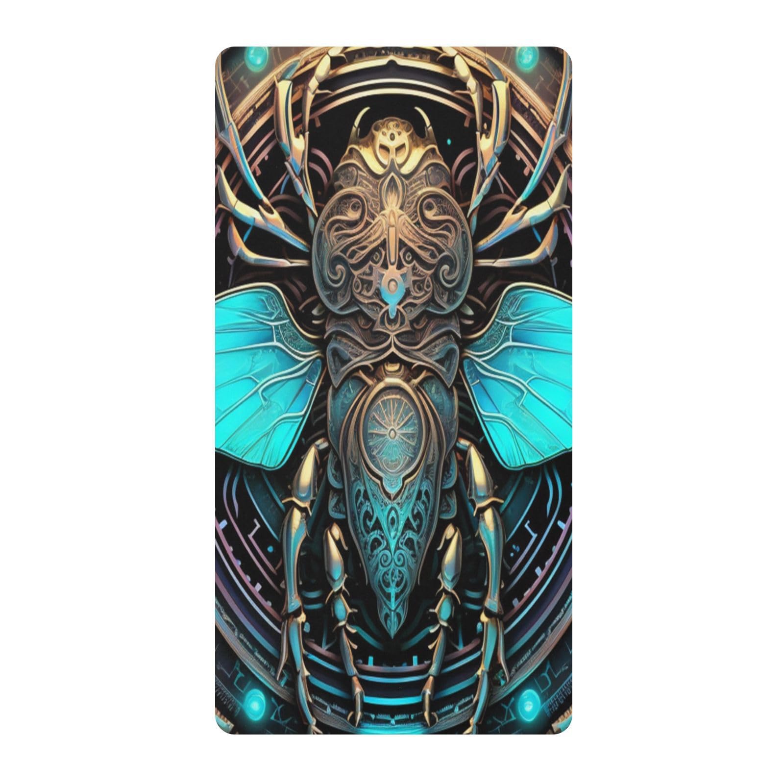 Arte Abstracto Cian De La Abeja Sábana de Cuna para Niños Pequeños,Sábanas de Algodón Suave para Bebés Aptas para Colchón Corralito