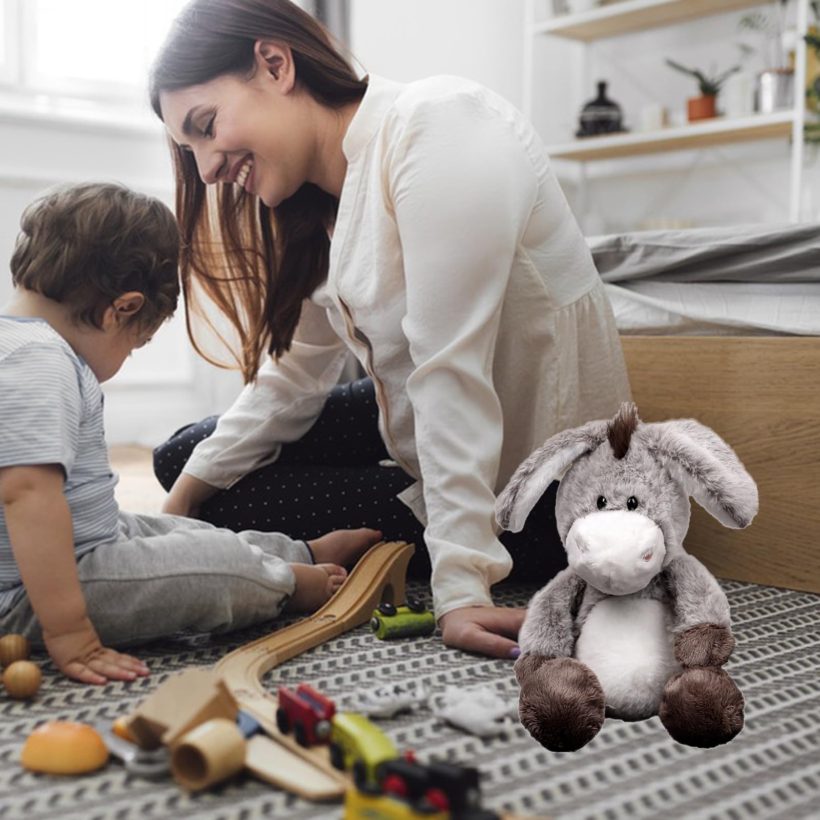 Burro De Peluche De 32 Cm, Súper Suavecito Y Adorable, Perfecto Para Abrazar, Jugar Y Decorar, Ideal Para Niños Y Adultos, Regalo Original Y Tierno