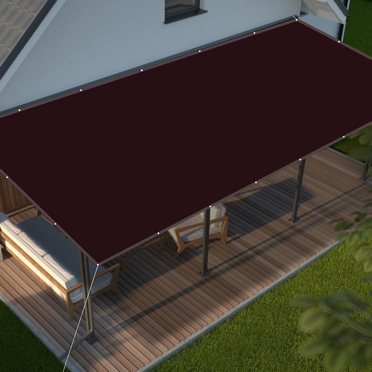 Sun Shade Sail 3.5 x 5 m Waterproof Square Sail Shade