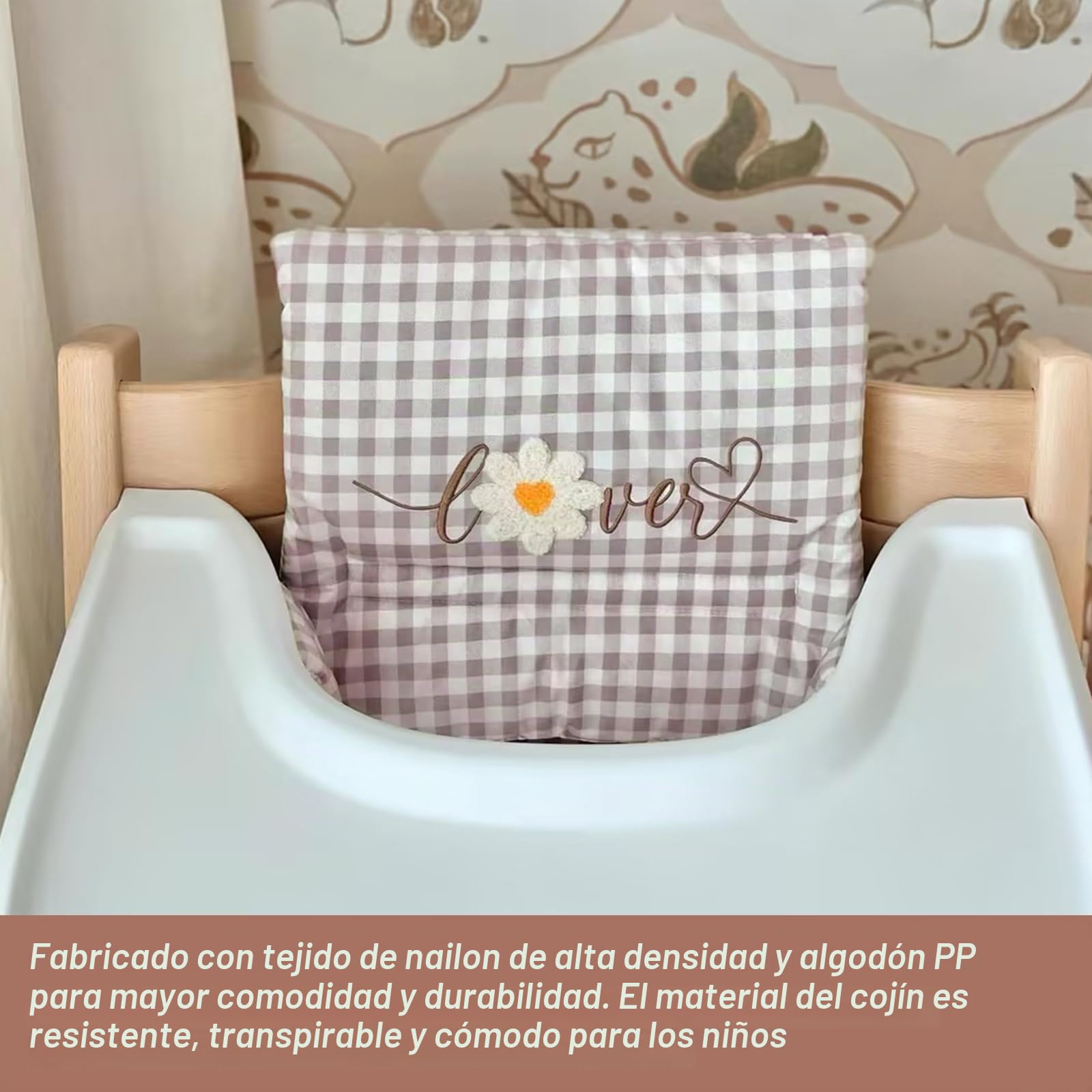 Cojín de asiento trona: cojín de fácil limpieza cojín asiento asiento silla asiento asiento asiento del bebé más seguro y cómodo