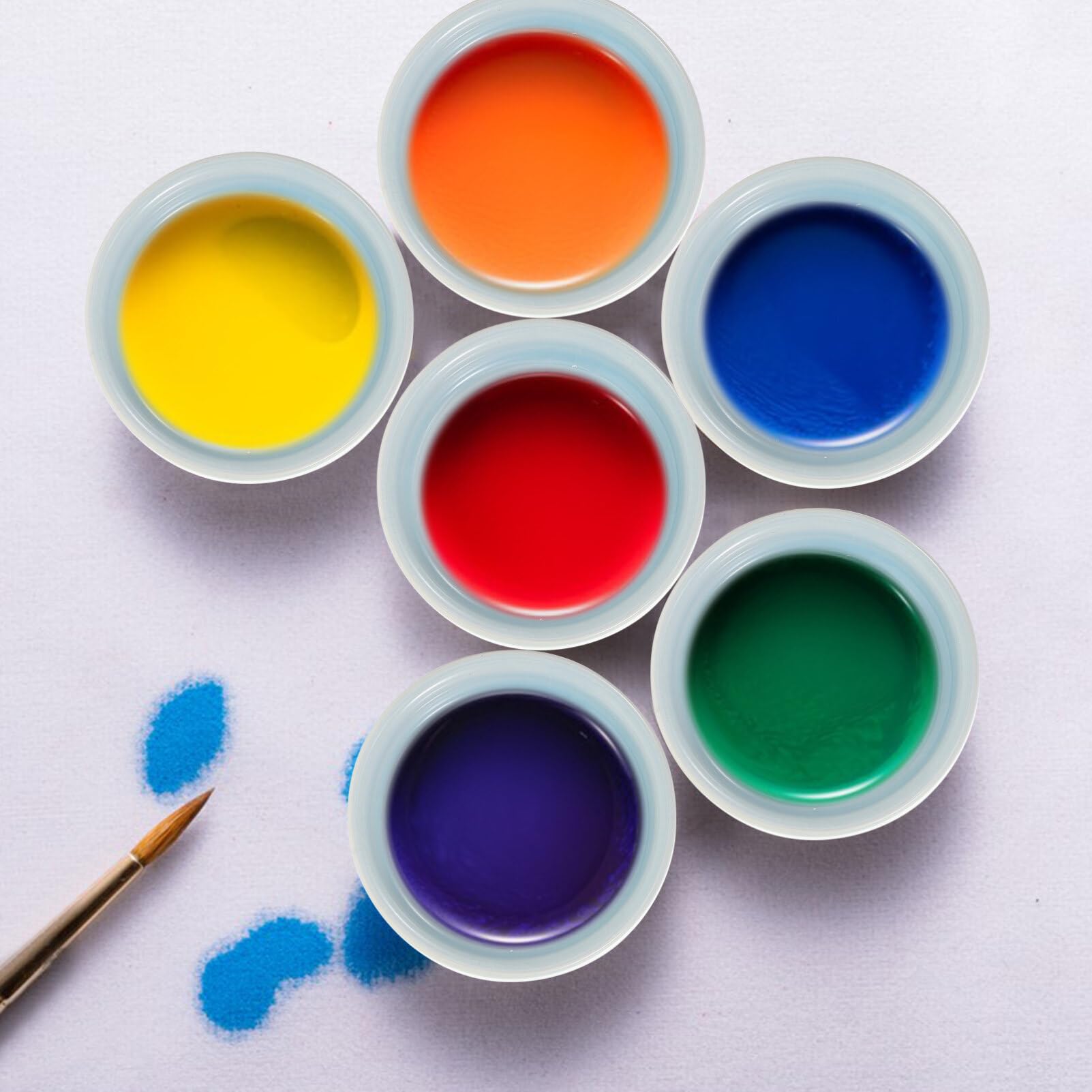 Palette de Mélange de Pigments en Céramique, 1 Set, pour Peinture