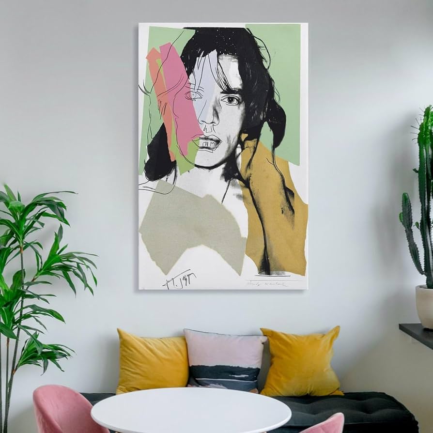 アンディ・ウォーホル/ミック・ジャガー/アート・プリント額装品
