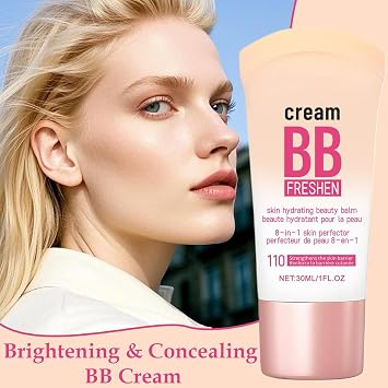 Face Make Up Foundation, 30 ml BB Cream Moisturising Cream with Colour, Casing Brightening Colour, Moisturiser for Daily Women's Beauty Make-Up Face