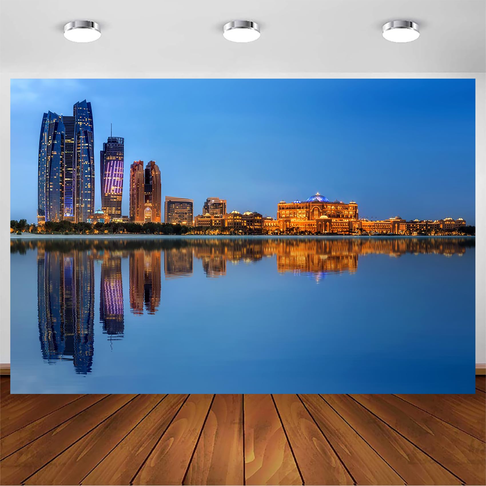 Krajobraz miasta tło 3,7 x 2,4 m winyl nowoczesny budynek miejski nocny widok miasto panorama krajobraz fotografia tło rzeka miasto neon nocny widok tło portret sesja zdjęciowa studio