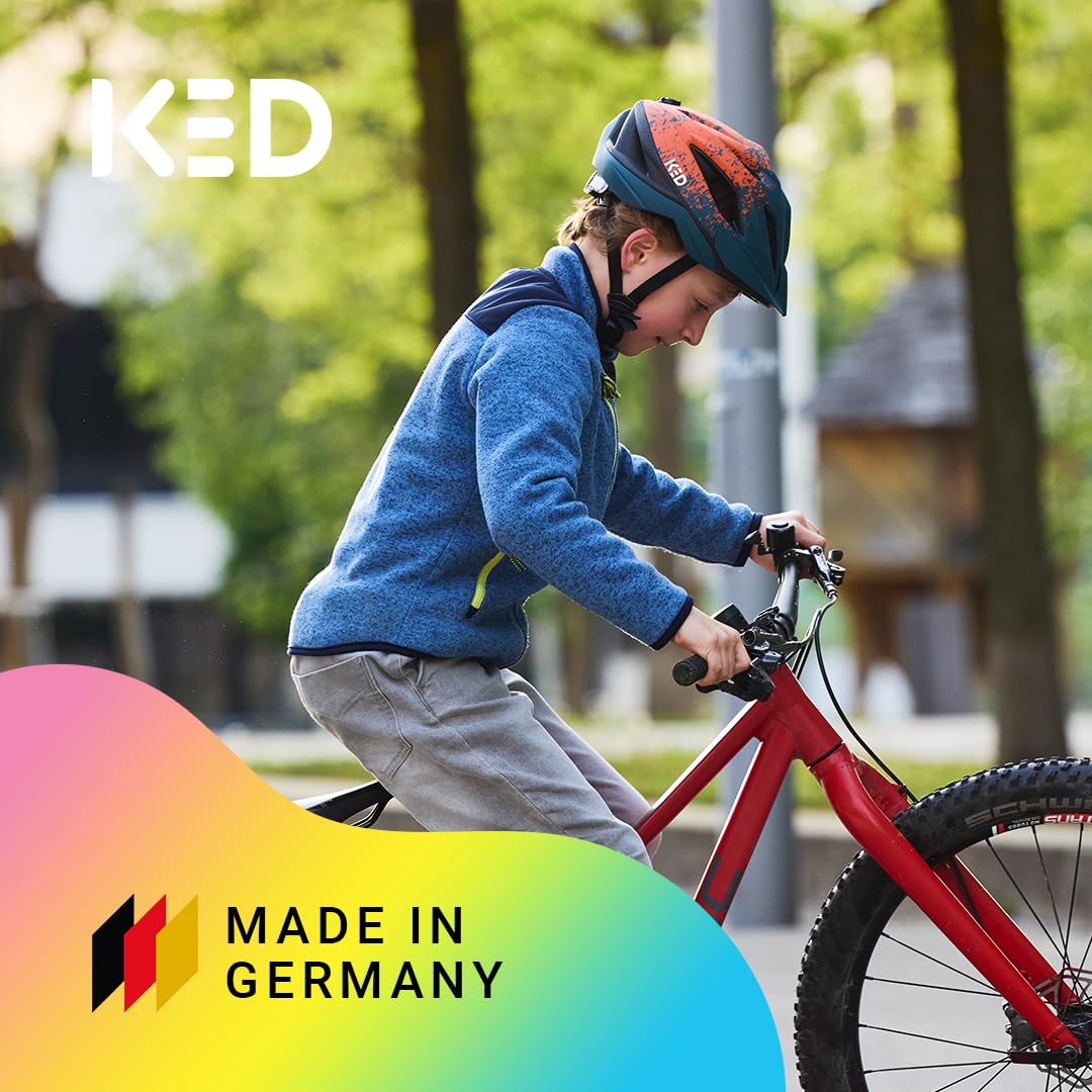 KED Kids Youth Street Jr. Pro Casque de vélo, Rose, Bleu glacé Mat, Taille M (53-58 cm)