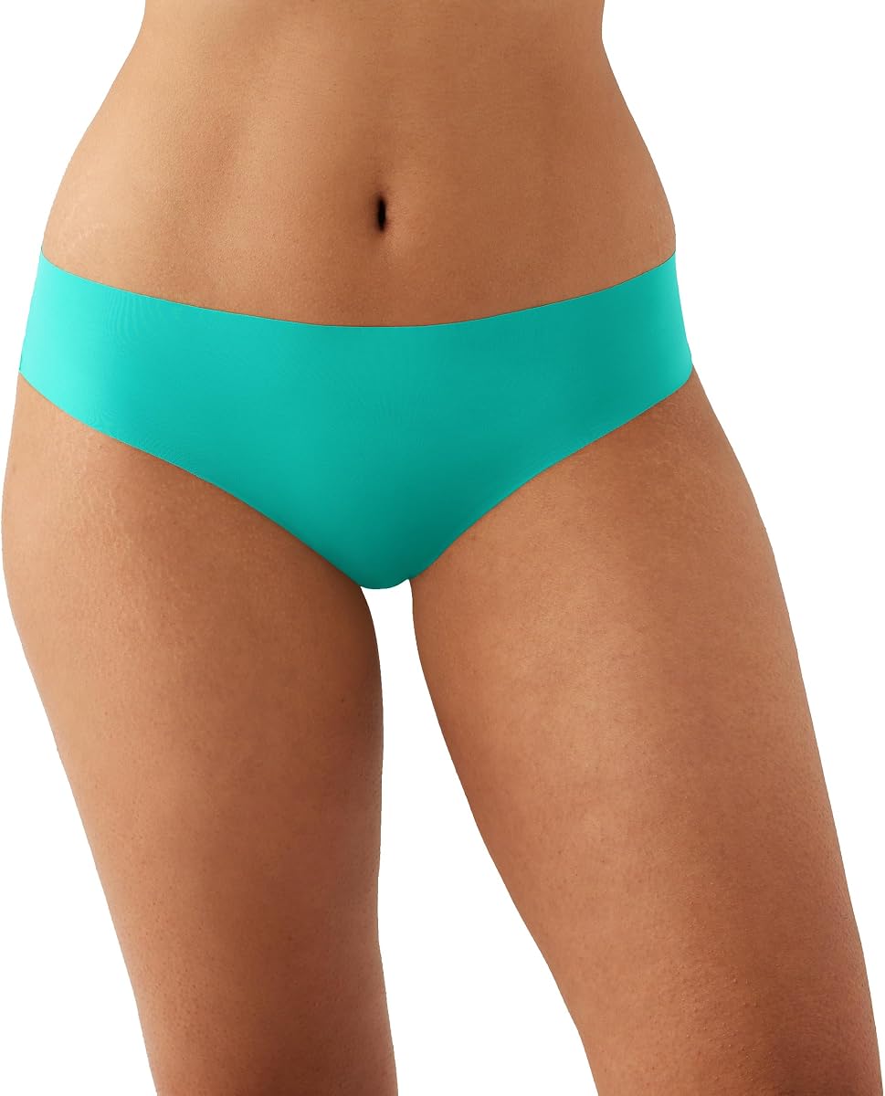 b.tempt'd by Wacoal Women's b.bare Sleek Moderate Coverage Cheeky Panty, 976367, Water Garden