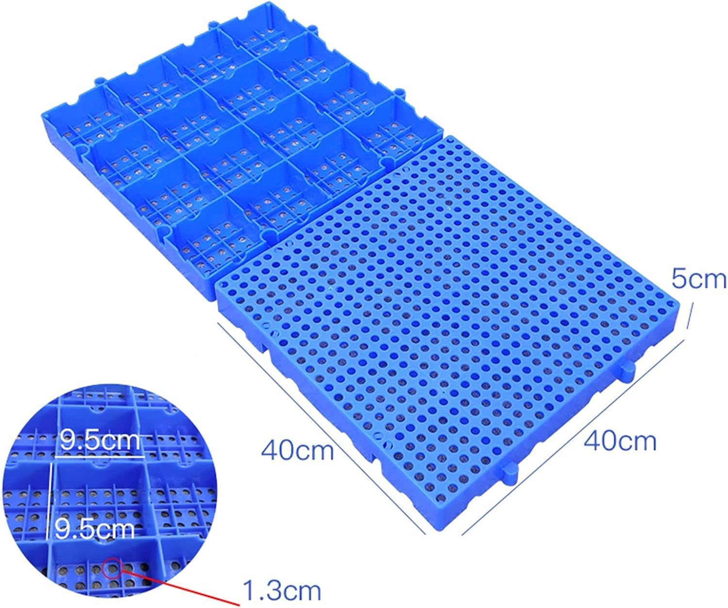 Pallet in plastica Pallet in plastica for stoccaggio impermeabile, tappetini in rete, pallet da pavimento inseribili con rete traspirante, for garage, supermercati Pallet di ventilazione della