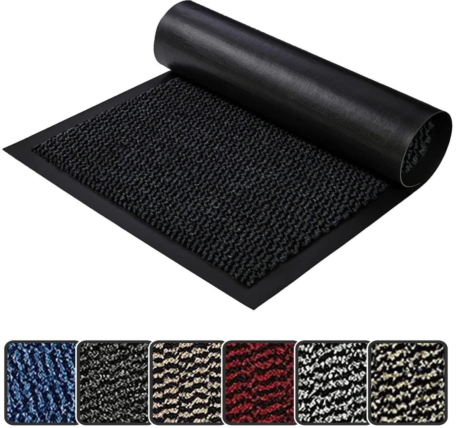 GULLAMBO Non Slip Large Entrance Door Mat and Pet Rugs 80 x 60 cm– Indoor & Outdoor Door Mats for Front & back door, Patio, Kitchen, Bath, Rubber Backed Super Dirt Trapper Absorbent for Muddy Paws