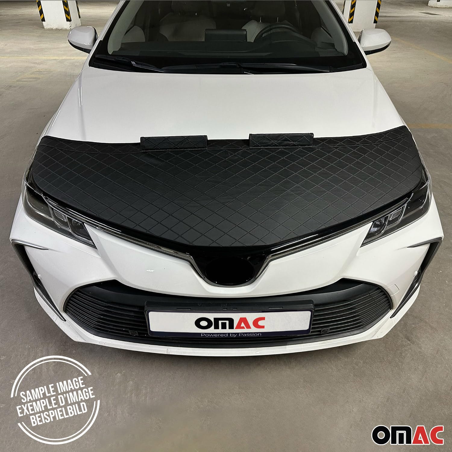 OMAC Car Bonnet Mask Hood Bra Diamond for VW Beetle 2012-2019 Black 1 Pc