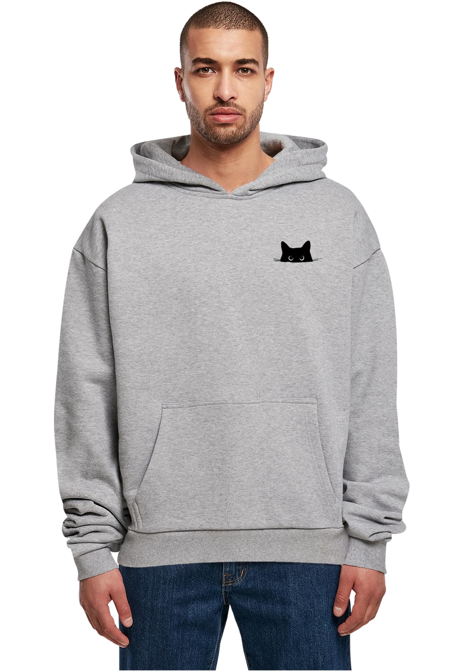MERCHCODE Herren Mp0008981-halloween - Cat Hoody Hooded Sweatshirt (1er Pack)