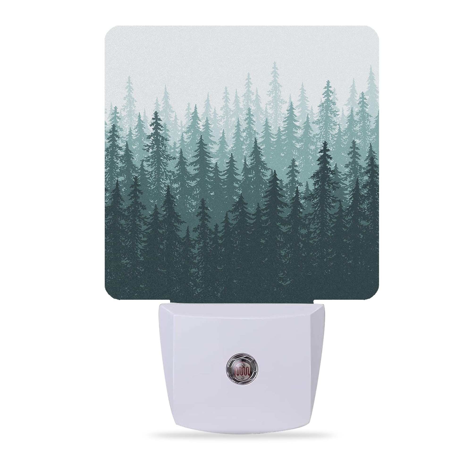 Night Light,Misty Forest Landscape Night Lights Plug into Wall for Boys Girls, Led Lamp for Stairway/Hallway/Bedroom 0.5W Nightlight Sleep Friendly