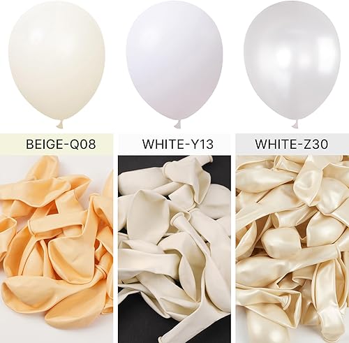 Miniatura 5 de PartyWoo Globos Blancos 127 piezas Diferentes Tamaños Paquete de 36 18 12 10 5 Pulgadas Kit de Arco de Globos de Látex Blanco Mate Guirnalda para