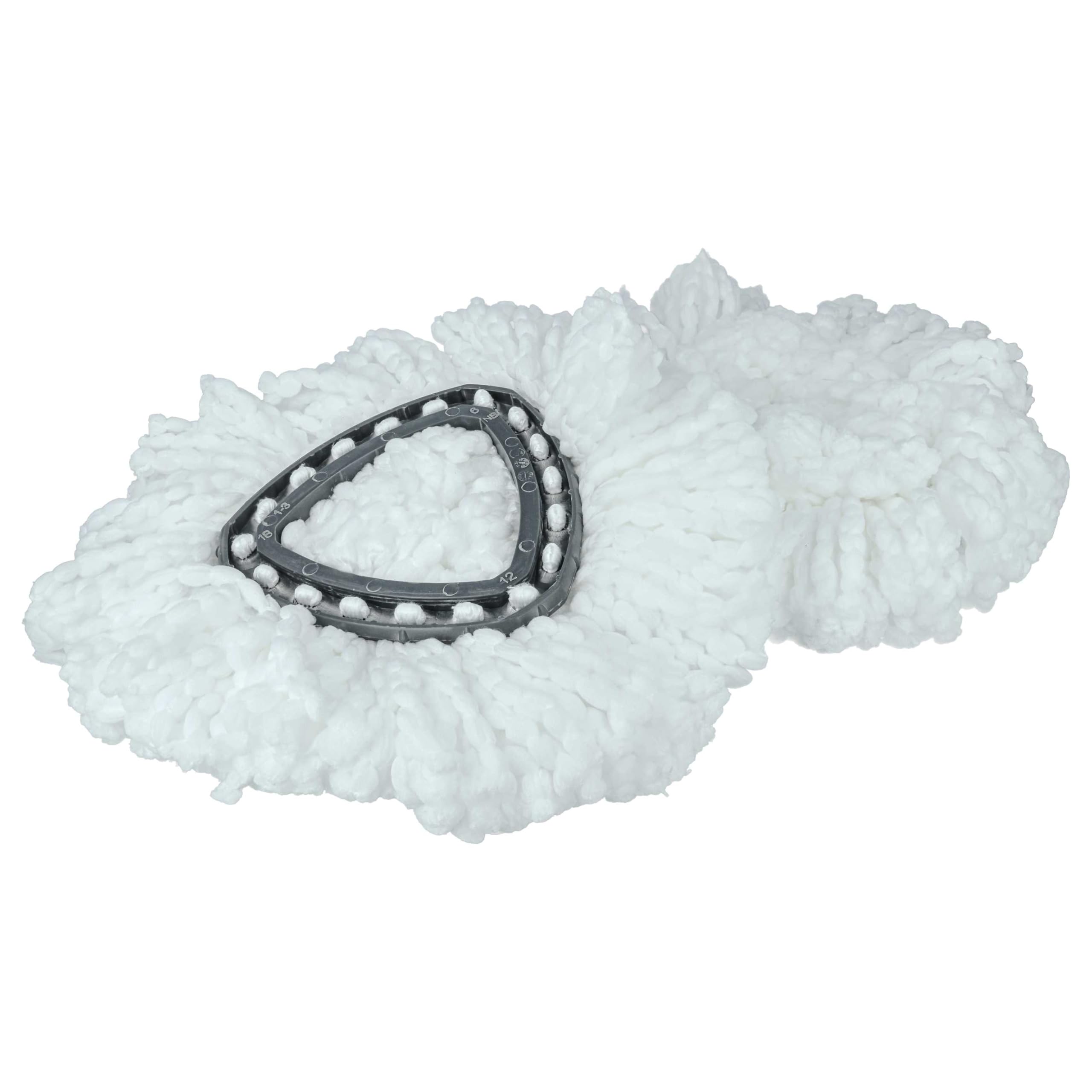 vhbw 2x Mop Heads Replacement for Vileda 152623 for Mop - Microfibre Attachment, Black, White