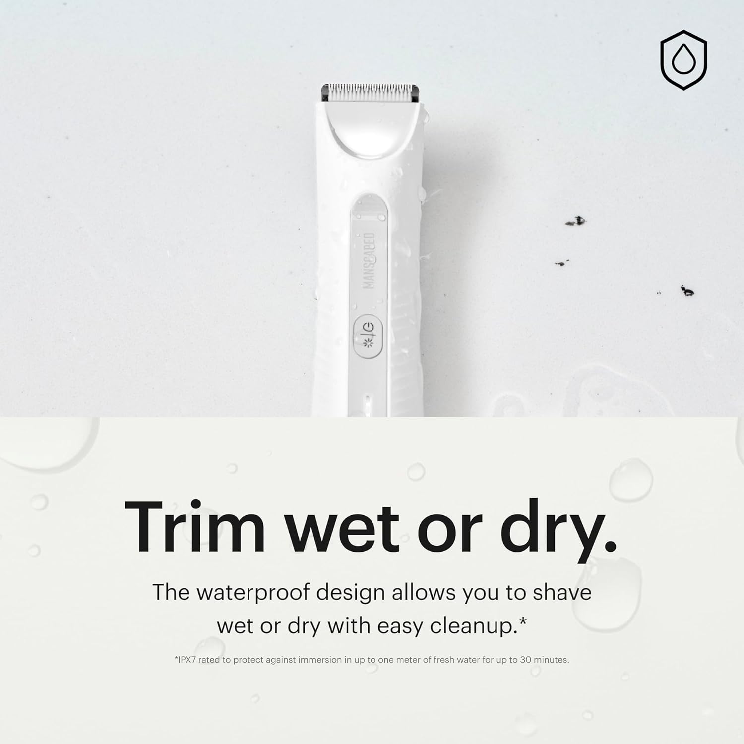 MANSCAPED® The Lawn Mower® 3.0 Plus Groin & Body Hair Trimmer – Updated SkinSafe® Trimmer Blade, Waterproof Wet/Dry Groomer, USB-C Rechargeable, Men’s & Women's Wireless Shaver, White Hot - Image 3