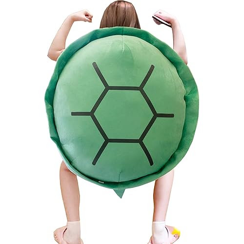Augwindy 40 in Wearable Turtle Shell Pillows Tortoise Stuffed Animal Large Turtle Shell Plush Funny Dress Up for Adults