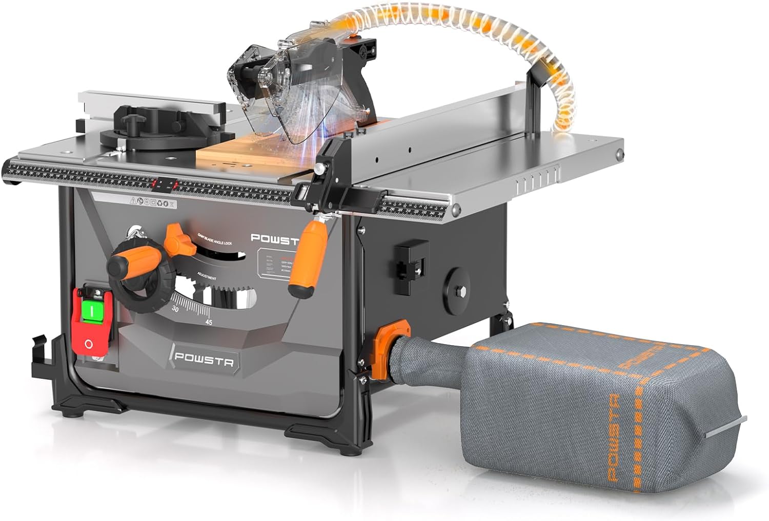 Table Saw with 98% Dust Collection System