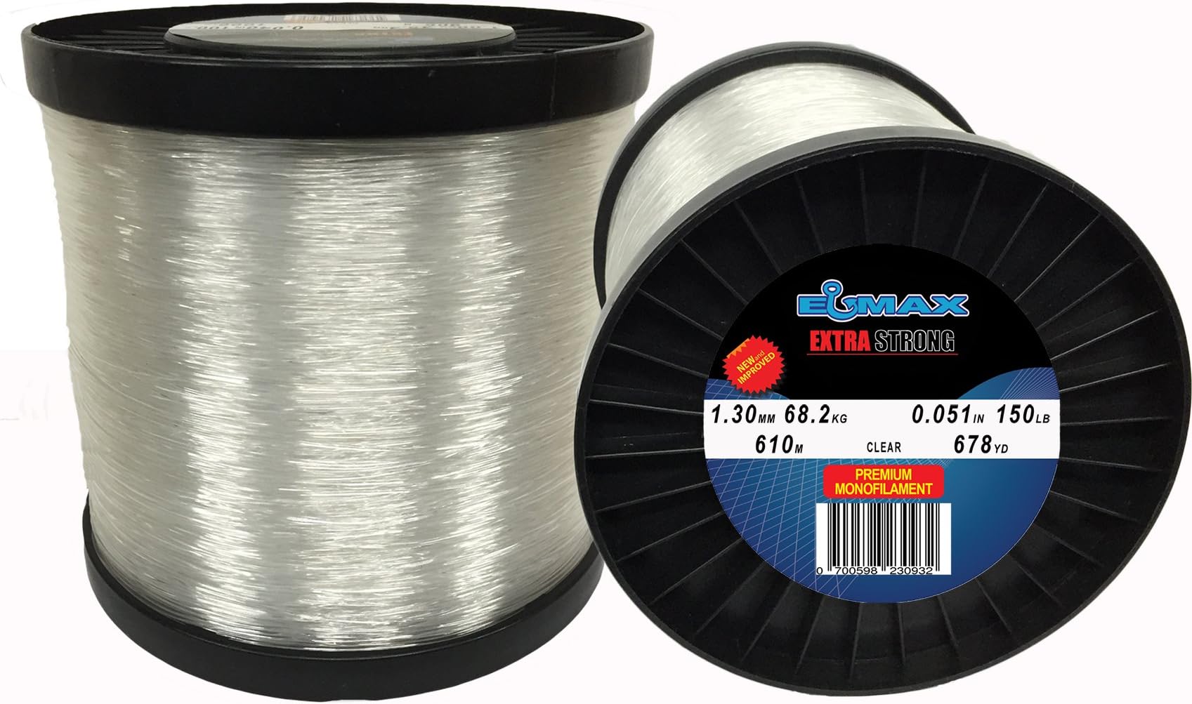 Elmax Monofilament Fishing Line Clear 2lb Bulk Spool