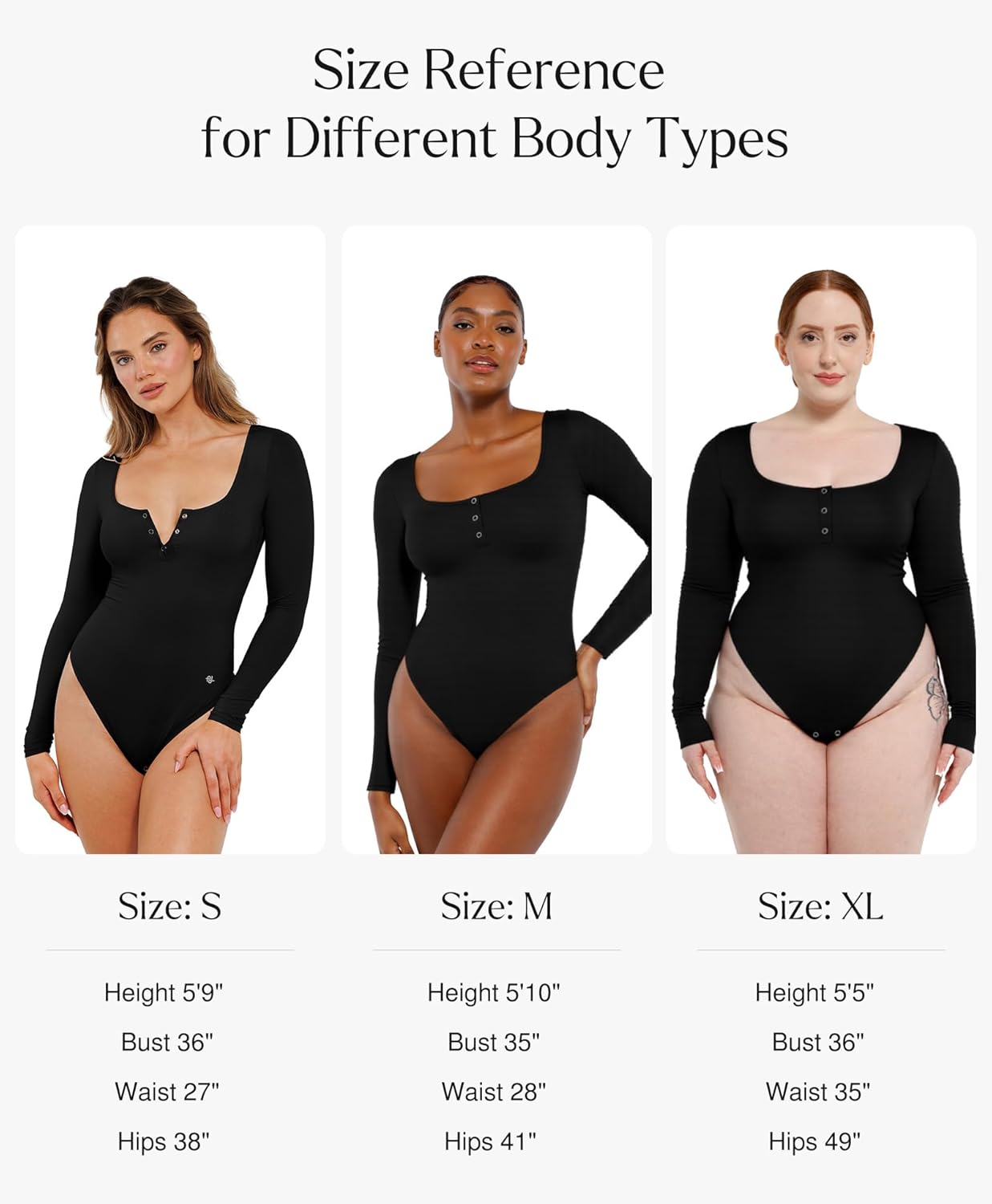 Popilush Long Sleeve Bodysuits for Women Tummy Control Shapewear Henley Going Out Shirts Button Down Thong Tank Tops