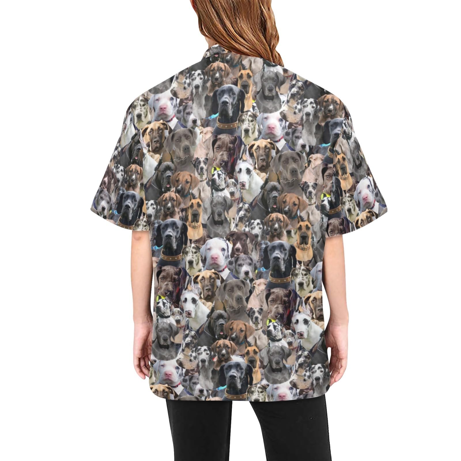 COWCUTE Great Dane Print Jackets for Pet Groomer Barber, Water Resistant Smock Dog Grooming Jacket, Great Dane Lover Gifts