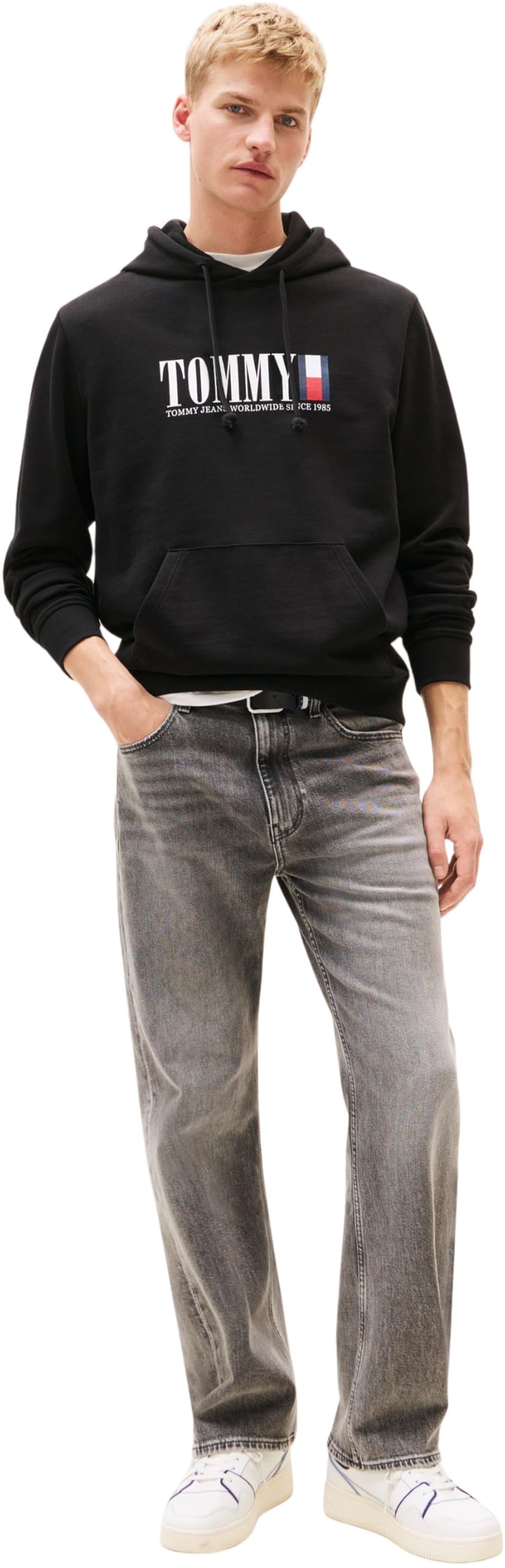 Tommy Jeans Uomo Felpa Graphic con Cappuccio