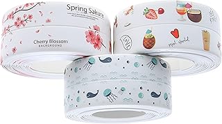 Artilife Caulk Tape,Toilet Caulk Strip,Decorative Self-Adhesive Waterproof Sealing Tape,Professional Seam Strips,Self Adhesive Caulk Strip,Caulking Tape for Kitchen Sink Bathtub Bathroom Shower Toilet