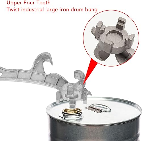 Miniatura 6 de Abridor de cubos de pintura de 5 galones, llave de tambor de aluminio para cubos de pintura de 10 a 55 galones para la mayoría de cubos con barriles
