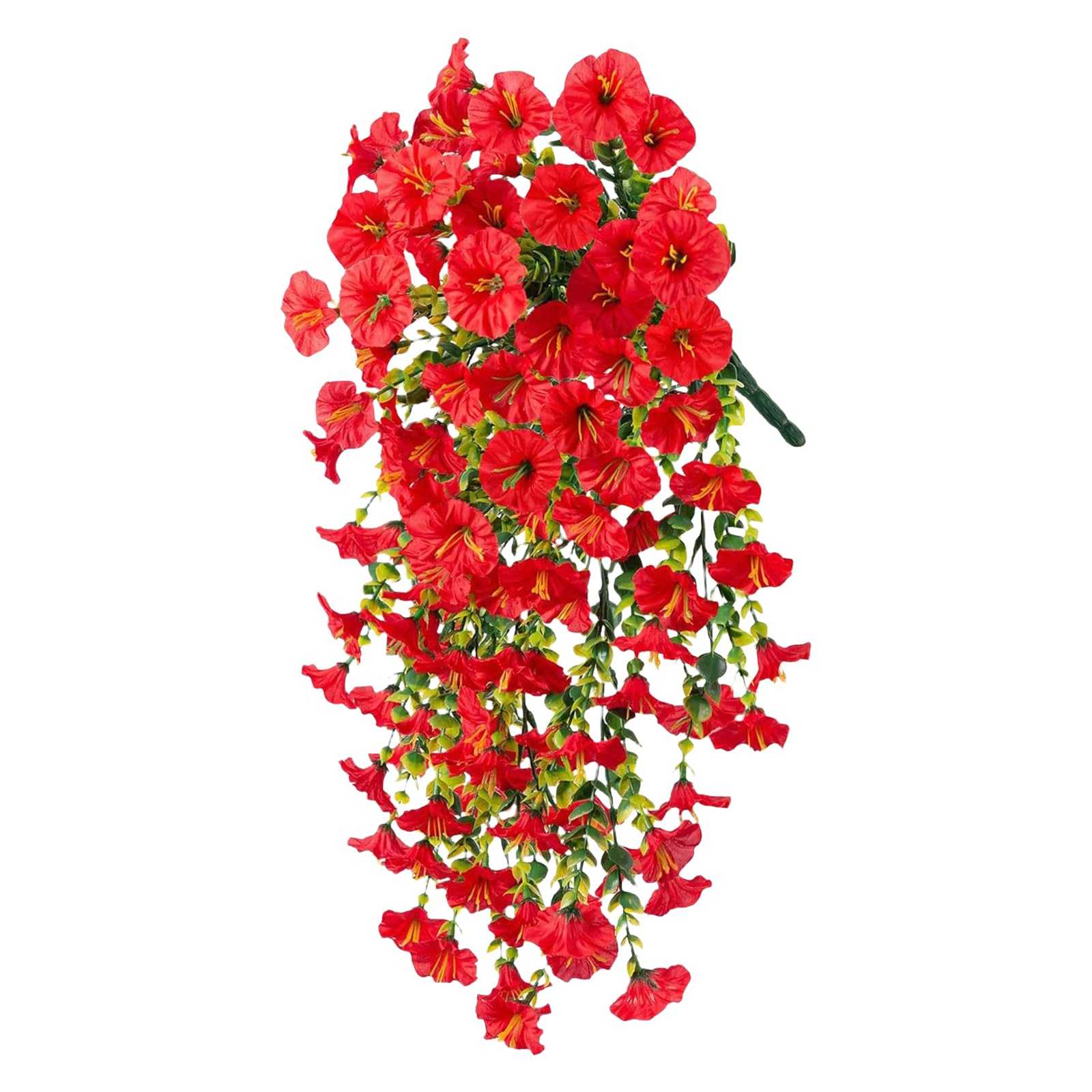 carotoe Realistic Silk Morning Glory Wall Hanging Eucalyptuses for Indoor Outdoor Decorative Floral Display Accessory Artificial Eucalyptuses Morning Glory Silk Flower