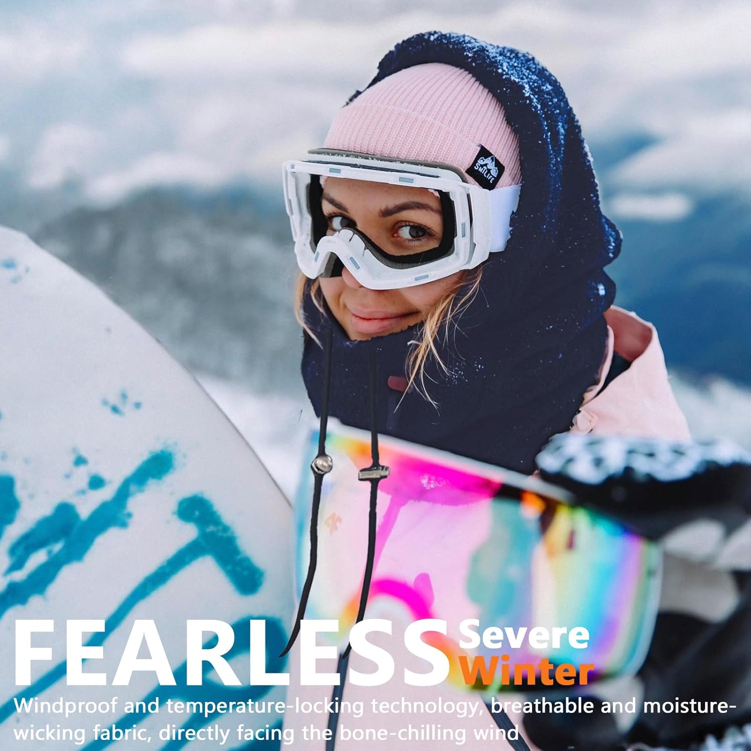 PD Winter Balaclava Ski Mask Fleece Windproof Neck Warmer, Helmet Compatible Cold Weather Face Cover Hood for Men Women - Image 2