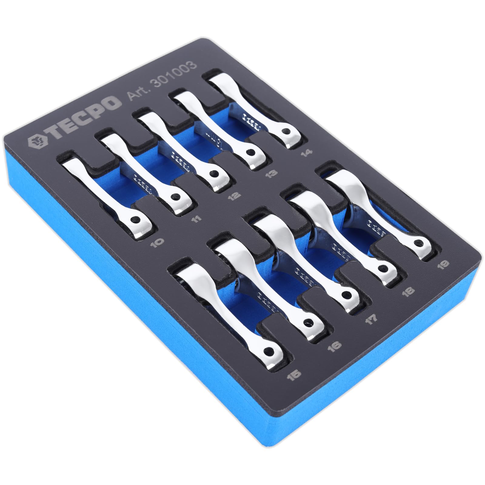 TECPO Lot de 10 adaptateurs de couple 3/8" avec rallonge à 12 pans pour clé polygonale de 10 à 19 mm, adaptateur de couple pour clé dynamométrique