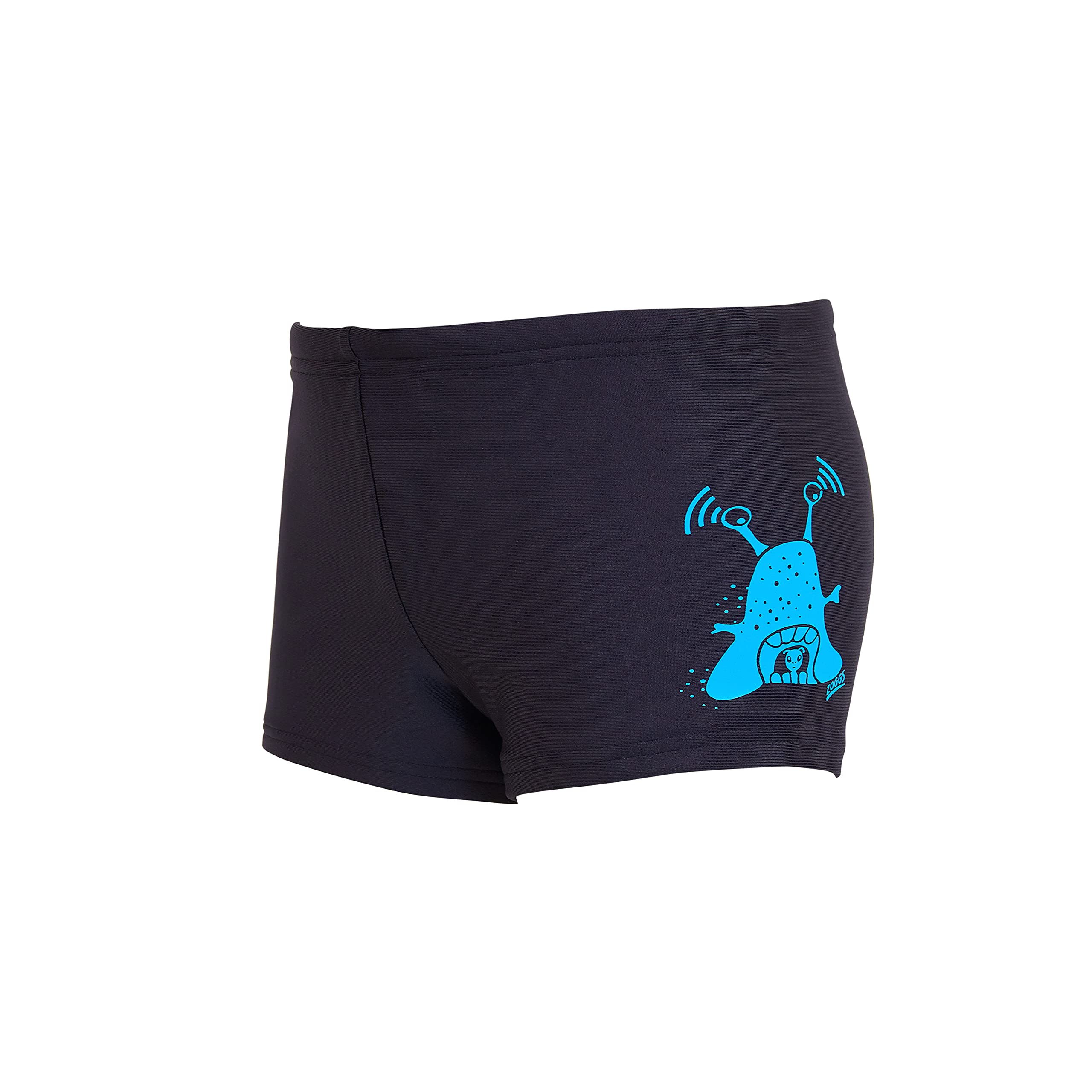 Zoggs Boy's Alien Hip Racer Swim Trunks, Black, 5 Years UK