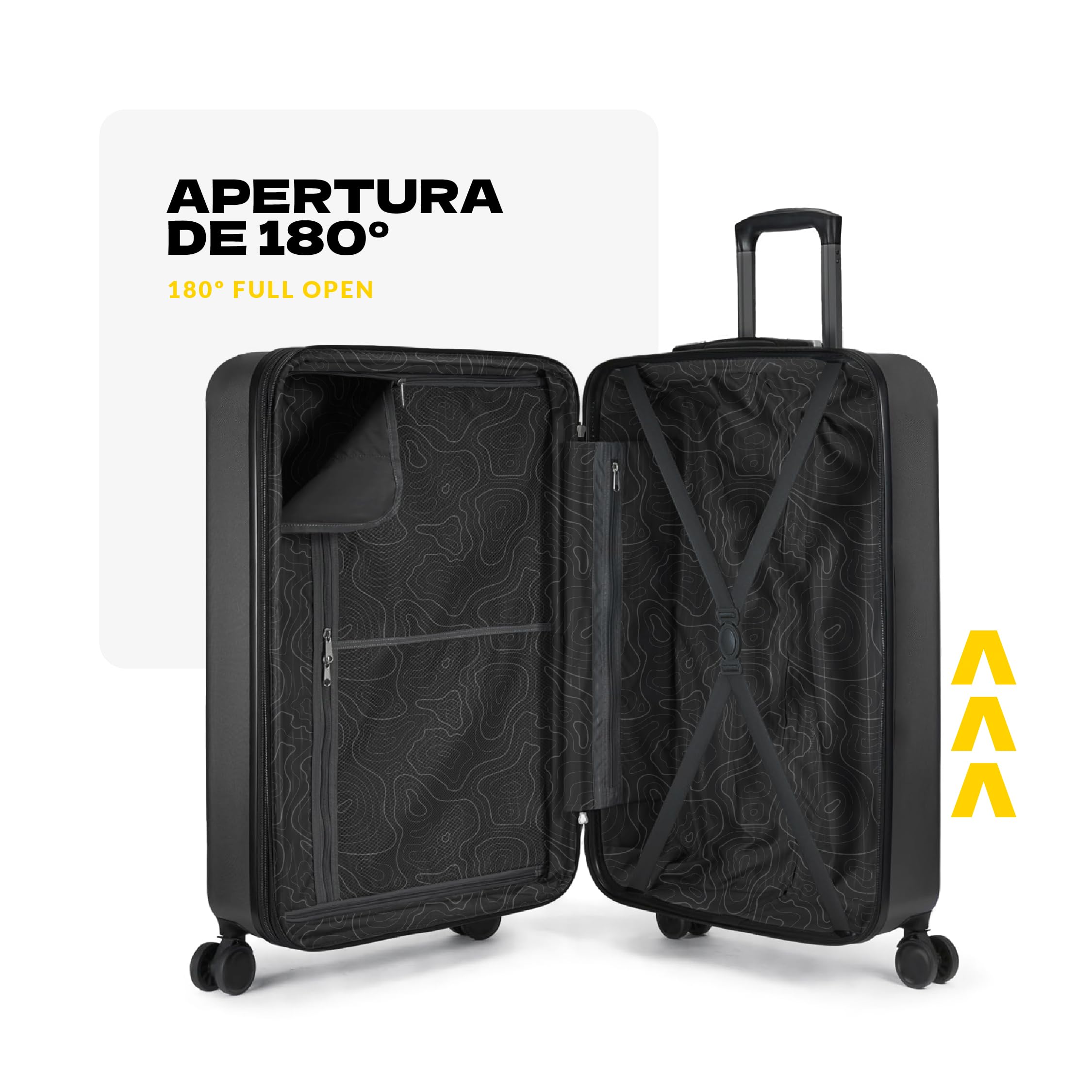 VOYAN Valigia da Cabina per Aereo 55x40x20 LAX, Trolley da Viaggio Ultralight con Scocca Rigida, Valigia a Mano per Ryanair con Chiusura di Sicurezza, Bagaglio da Cabina per Viaggi