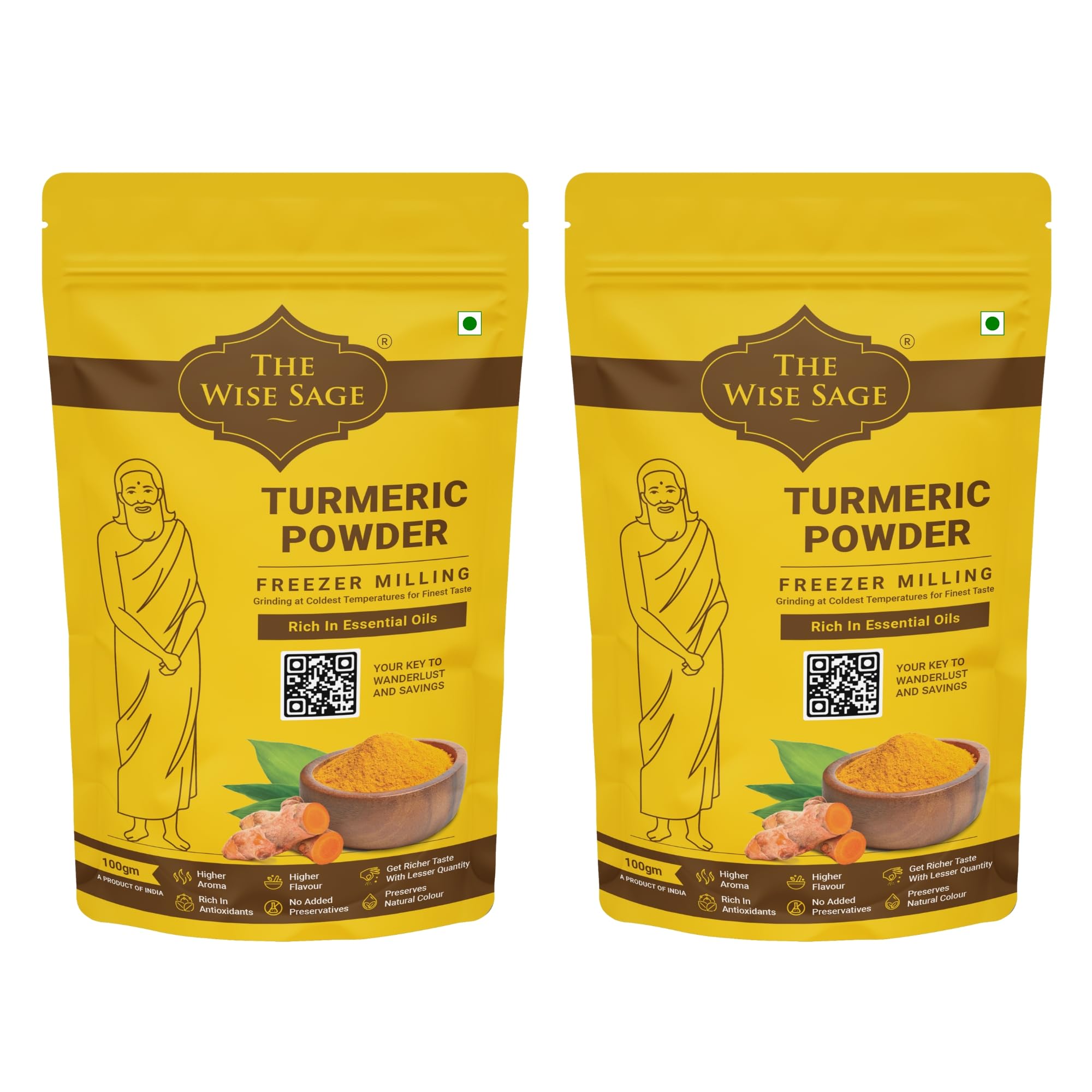 See full amazon price history chart for The Wise Sage Turmeric Powder Pack of 2 (100g Each) | Natural Haldi Powder Masala | No Additives & Preservatives | Freezer Milled (-50°C) Cryogenic Spices - Maximum Nutrition Retained | 2x Flavour The Wise Sage Turmeric Powder Pack of 2 (100g Each) | Natural Haldi Powder Masala | No Additives & Preservatives | Freezer Milled (-50°C) Cryogenic Spices - Maximum Nutrition Retained | 2x Flavour (B0DD479XNC) Amazon Price History, Amazon Price Tracker