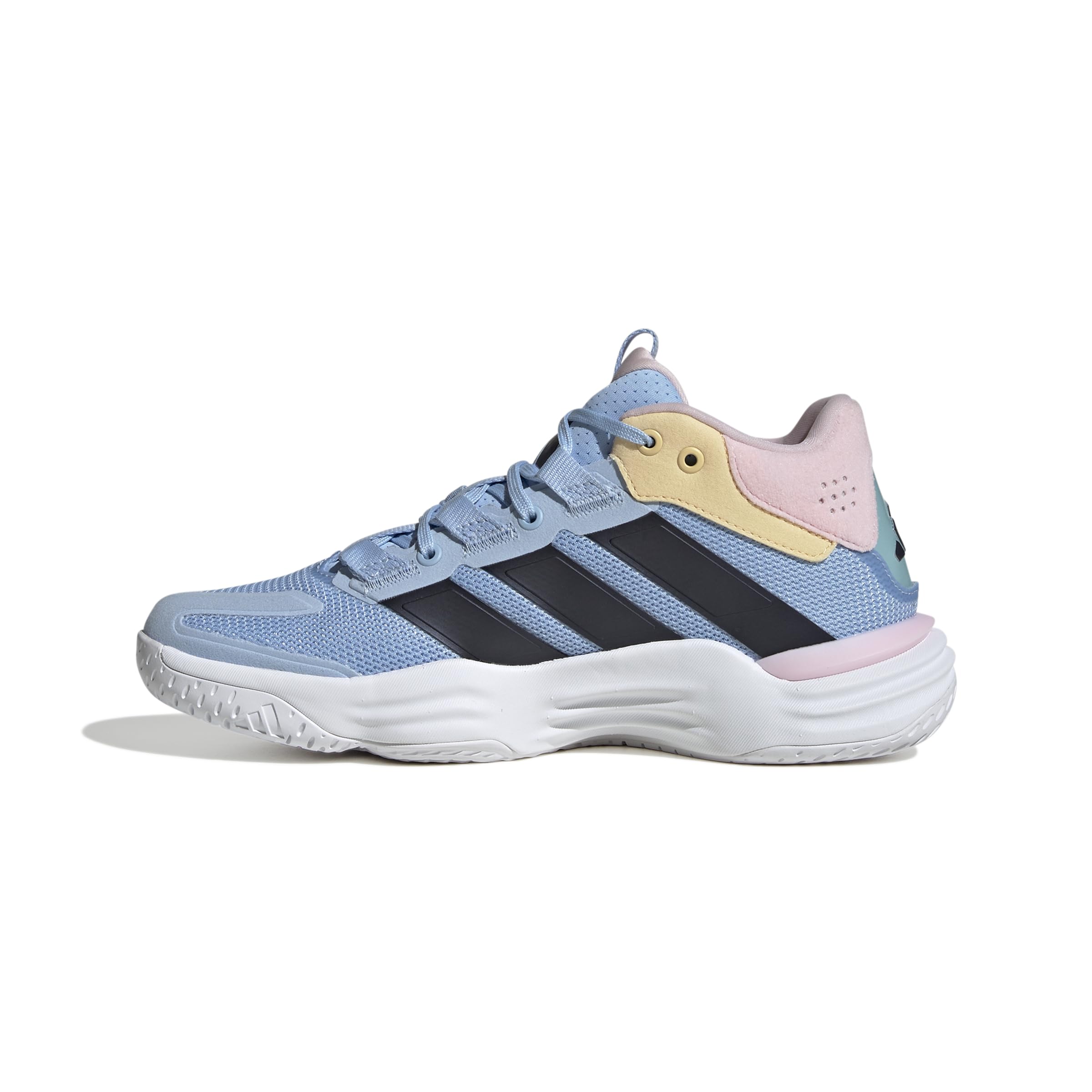 Adidas Donna Courtstabil Indoor Shoes, Cloud White/​Bright Royal/​Team Solar Orange, 44 EU