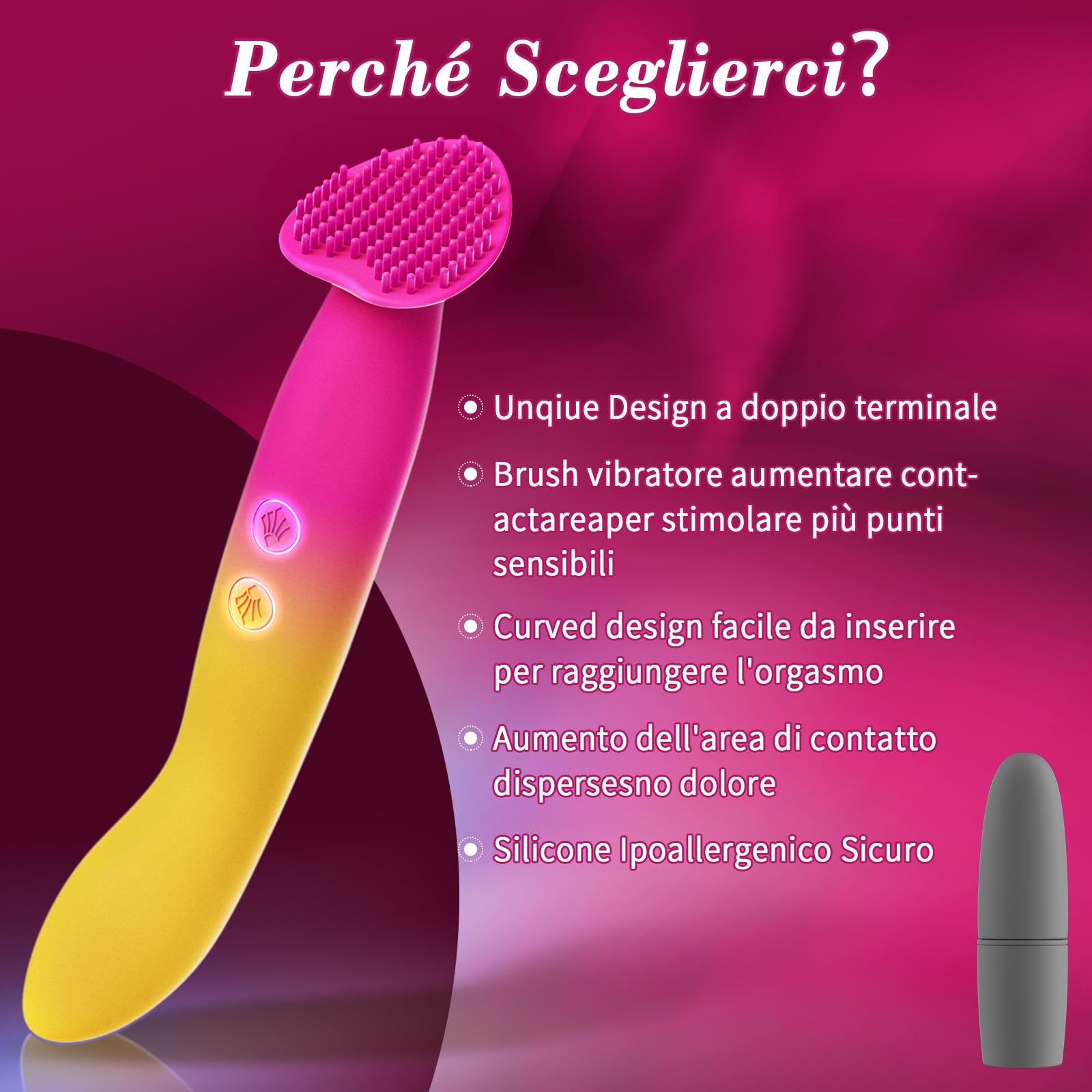 Dildo Vibratoreper Donna Professionale - Vibratore Sex Toys Sexytoysys Donna Coppia Uomo, Vibratoriper Donne Vagina Giochi Erotici Adulti Sexy Toy Stimolatore Clitoride Femminile con Vibrazione 10×10