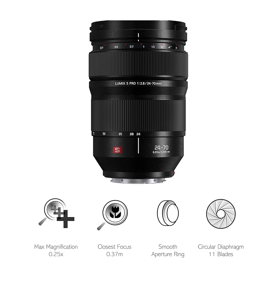 ☆LUMIX S PRO☆24-70 mm F2.8☆S-E2470☆ Panasonic S-E2470 LUMIX S PRO standardowy teleobiektyw (24
