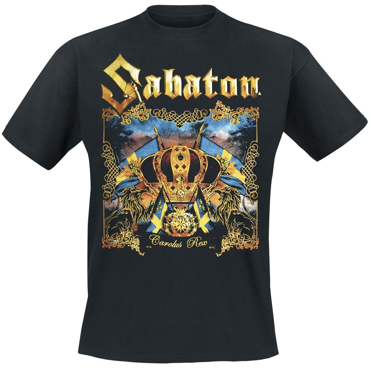Sabaton Carolus rex Männer T-Shirt schwarz M 100% Baumwolle Band-Merch, Bands