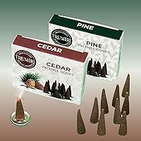 Vista 194 de TRUMIRI Incense Cones - Combo Pack of 20 Cone Incense - 10 Nag Champa + 10 Palo Santo - Insence Cones - Incense Cones Scented - Cone Incense Scents
