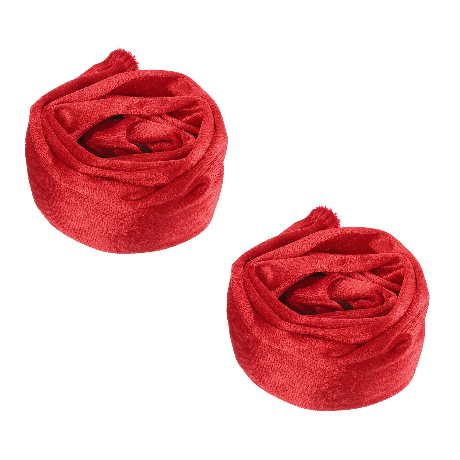 PATIKIL 3.3ft Chandelier Chain Cord Cover, 2 Pcs Velvet Cloth Fabric Chain Sleeve Decorative Cord Covers for Chandelier Wires Swing Cable, Hook and Loop Fastener Style, Red